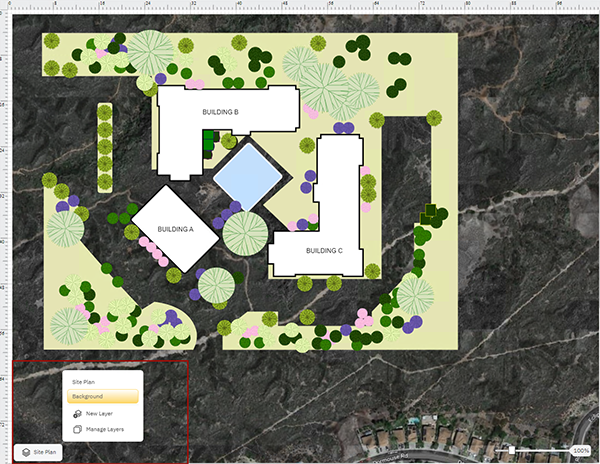 Floor plan with background image