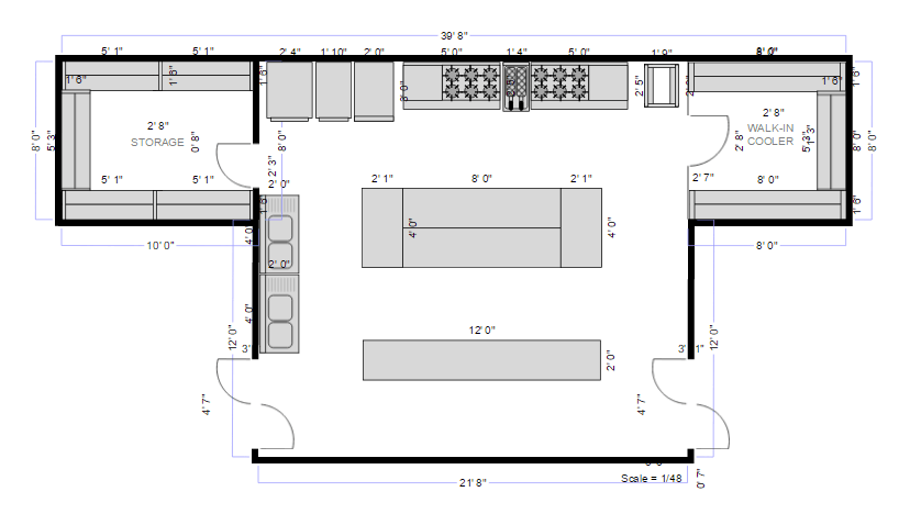 Kitchen Planning Software - Easily Plan Kitchen Designs and ...  Kitchen plan