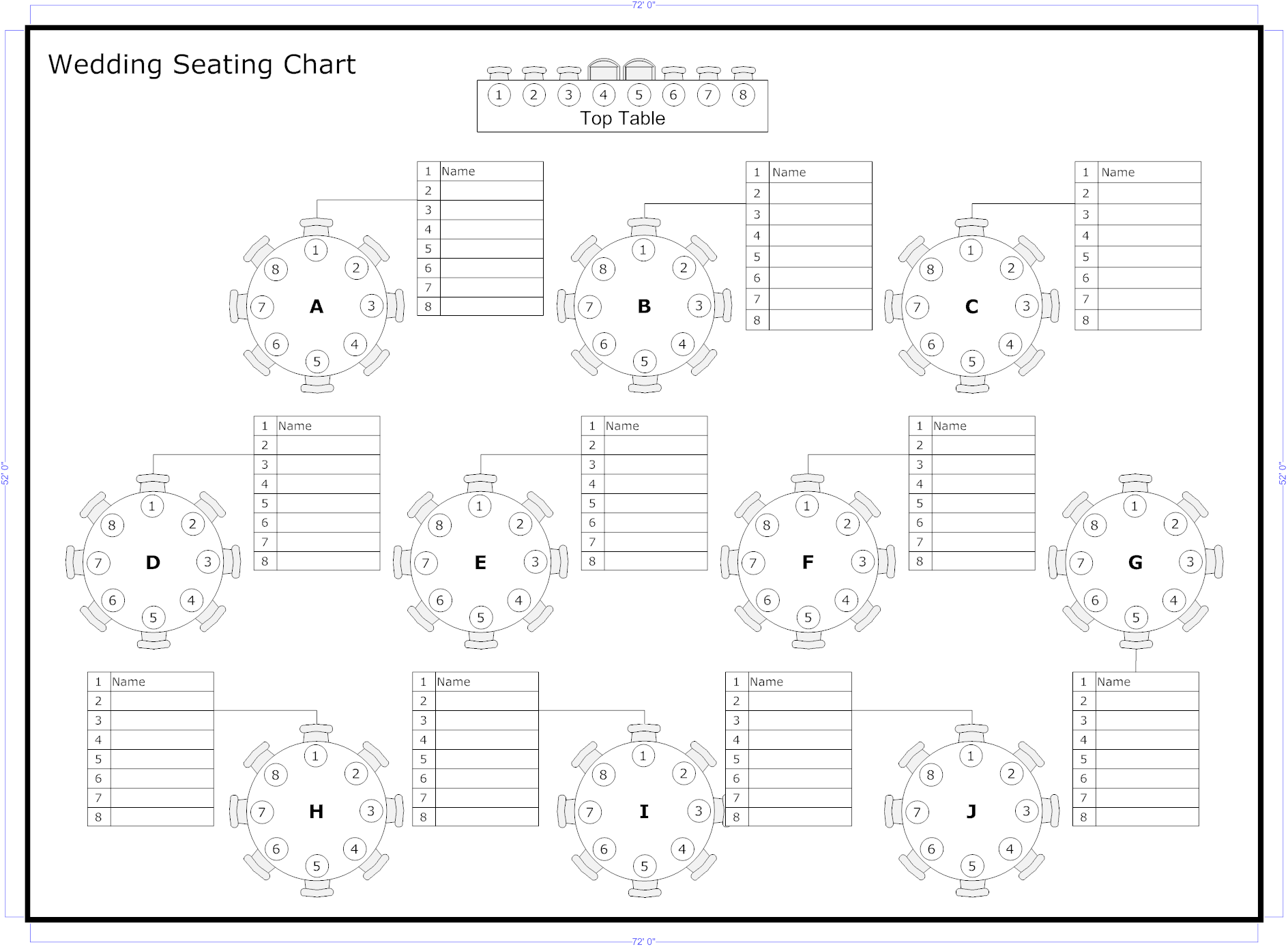 Printable Seating Chart Template