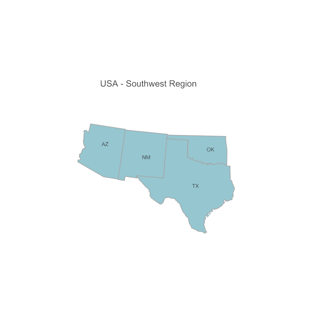 southwest region map